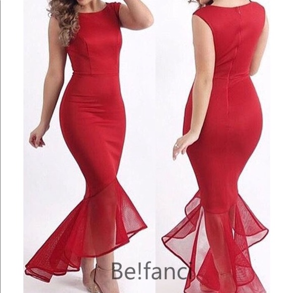 made2envy Dresses & Skirts - Red tulle fishtail midi